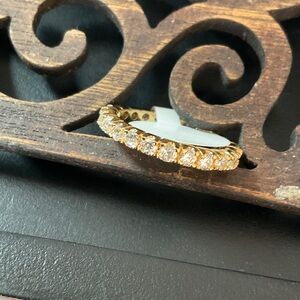 New gold plated Stirling ring with cubic zirconia